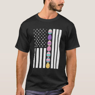 Osteramerikanische Flagge Outfit Ostereier Girl Vi T-Shirt