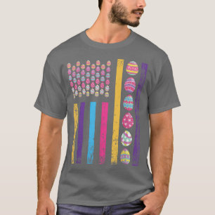 Osteramerikanisches Flag Egg Jagd Bunny American F T-Shirt