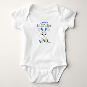 Osteranzug mit Niedlichem Bunny für Baby Boy Strampler