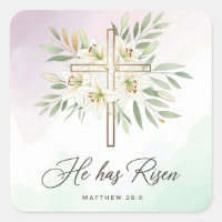 Osteraufkleber "He has Risen"