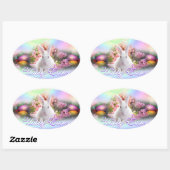 Osteraufkleber Ovaler Aufkleber (Blatt)