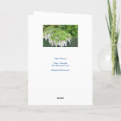 Osterausweis mit schöner weißer Wisteria Karte (Rückseite)