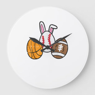 Osterbälle Basketball Baseball Football Jungen Kin Große Wanduhr