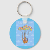 Osterballonkörbe mit bunten Eiern Schlüsselanhänger (Vorderseite)