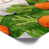 Osterbände und Karotten Poster (Ecke)