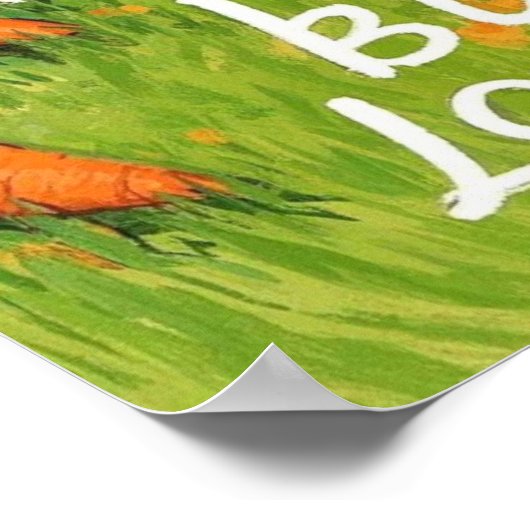 Osterbände und Karotten Poster (Ecke)