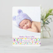 Osterbanner Foto Geburtsankündigung Vertikal Feiertagskarte (Stehend Vorderseite)