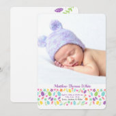 Osterbanner Foto Geburtsankündigung Vertikal Feiertagskarte (Vorne/Hinten)