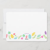 Osterbanner Foto Geburtsankündigung Vertikal Feiertagskarte (Rückseite)