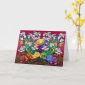 Osterbanner mit Rainbow-Rose Karte (Gelbe Blume)