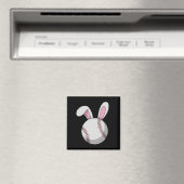 Osterbaseball Bunny Niedlich Rabbit Ohren Magnet (In Situ (Geschirrspüler))
