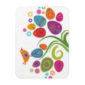 Osterbaum mit farbigen Eiern und Blume Magnet (Vertikal)