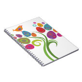 Osterbaum mit farbigen Eiern und Blume Notizblock (Rechte Seite)