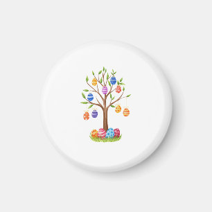 Osterbaum mit hängenden verzierten Eiern im Wasser Magnet