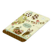 Osterbaum und eine Wäscheleine mit Buchstaben Magnet (Linke Seite)