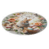 Osterbäume, Eier und Blume Schneidebrett (Ecke)