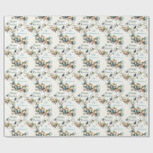 Osterbäume & Pastell-Eier Aquarell-Blumen Geschenkpapier (Flach)