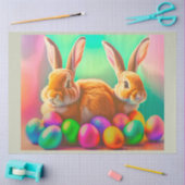 Osterbäume und bunte Eiersammlung Seidenpapier (Basteln)