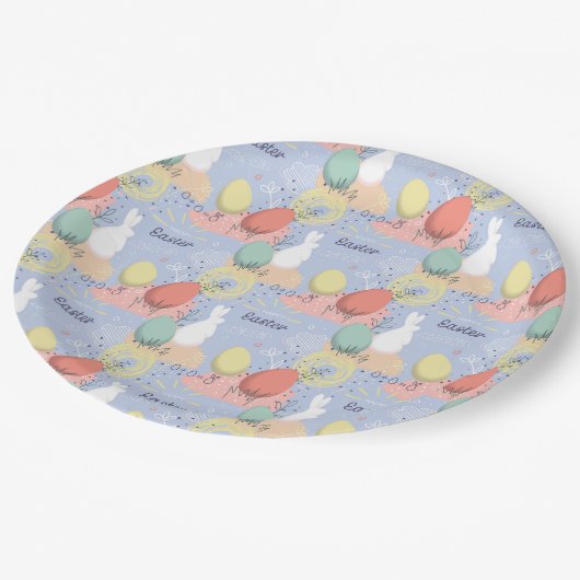 Osterbäume und -eier pappteller (Schrägansicht)