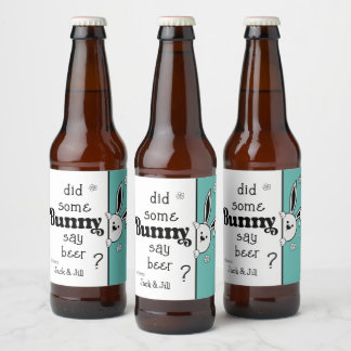 Osterbeere-Label, Sagte ein paar Bunny Bier? Bierflaschenetikett