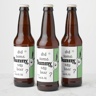 Osterbeere-Label, Sagte ein paar Bunny Bier? Bierflaschenetikett