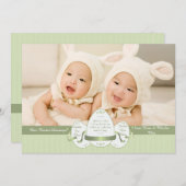 Osterbekanntmachung zum dritten grünen Foto Feiertagskarte (Vorne/Hinten)