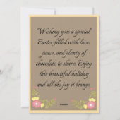 Osterbenutzerkarte Feiertagskarte (Rückseite)