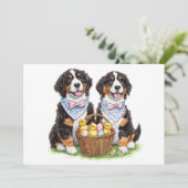 Osterberner Hunde Feiertagskarte (Stehend Vorderseite)