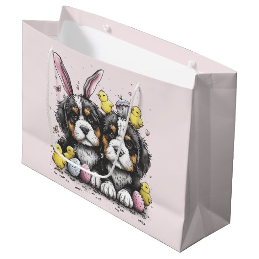 Osterberner Hunde Große Geschenktüte (Vorderseite Schrägansicht)