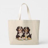 Osterberner Hunde Ostereier Jumbo Stoffbeutel (Rückseite)
