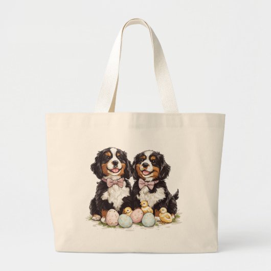 Osterberner Hunde Ostereier Jumbo Stoffbeutel (Vorne)
