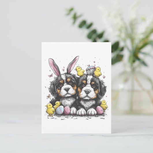 Osterberner Hunde Postkarte (Stehend Vorderseite)