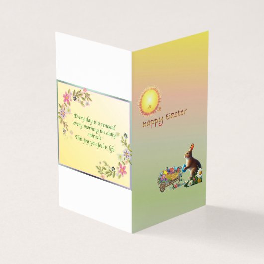 Osterbezogene Grußkarte (Vorderseite)