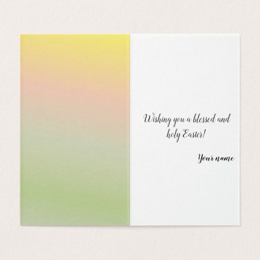 Osterbezogene Grußkarte (Innenseite Aufgefaltet)