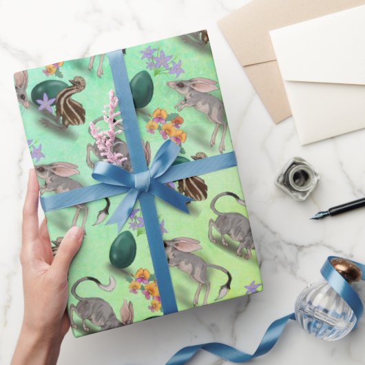 Osterbilby und Australien Blume Umschlagpapier Geschenkpapier (Schenken)