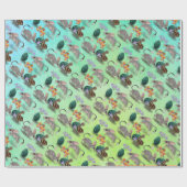 Osterbilby und Australien Blume Umschlagpapier Geschenkpapier (Flach)