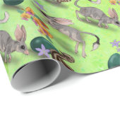 Osterbilby und Australien Blume Umschlagpapier Geschenkpapier (Rolleneckpunkt)