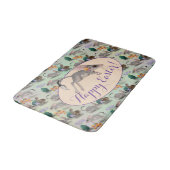 Osterbilby und australische Blume Badematte (Schrägansicht)