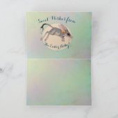 Osterbilby und australische Blume Feiertagskarte (Innenseite)