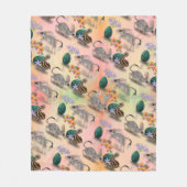 Osterbilby und australische Blume Fleecedecke (Vorderseite)