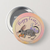 Osterbilby und australische Blume Frohe Ostern abe Button (Vorne & Hinten)