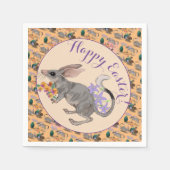 Osterbilby und australische Blume Frohes Ostern Serviette (Vorderseite)