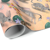 Osterbilby und australische Blume Geschenkpapier (Rolleneckpunkt)