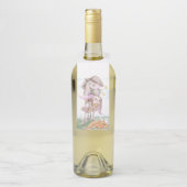 Osterbild mit Pferd und Osterhasen Flaschenanhänger (Auf Flasche)