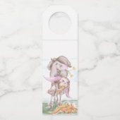 Osterbild mit Pferd und Osterhasen Flaschenanhänger (Vorderseite)