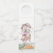 Osterbild mit Pferd und Osterhasen Flaschenanhänger (Rückseite)