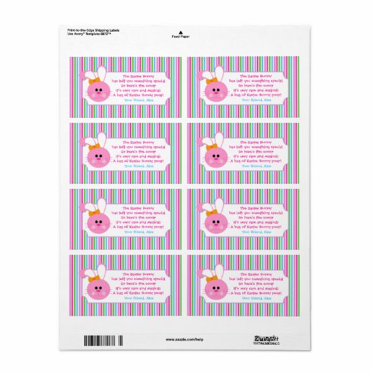 Osterblase Gekackt Gastgeschenk Sticker (Vorne)