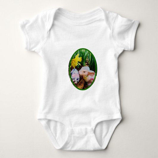 Osterblase küssend Kuh Ei Baby Bodysuit Baby Strampler (Vorderseite)