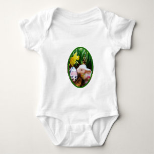 Osterblase küssend Kuh Ei Baby Bodysuit Strampler