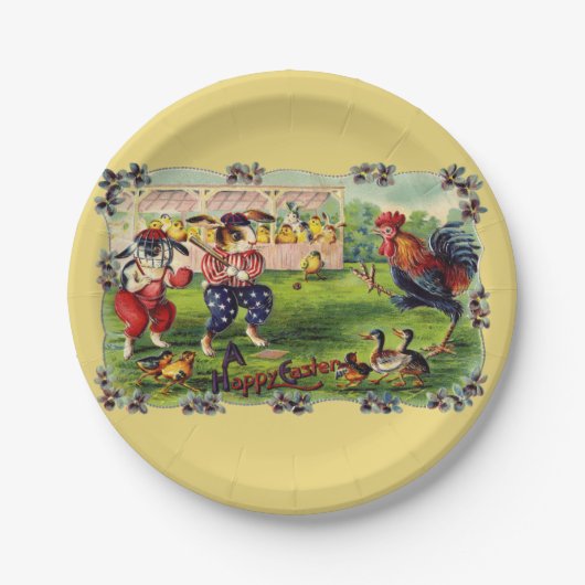 Osterblasen-Baseball-Teller Pappteller (Vorderseite)